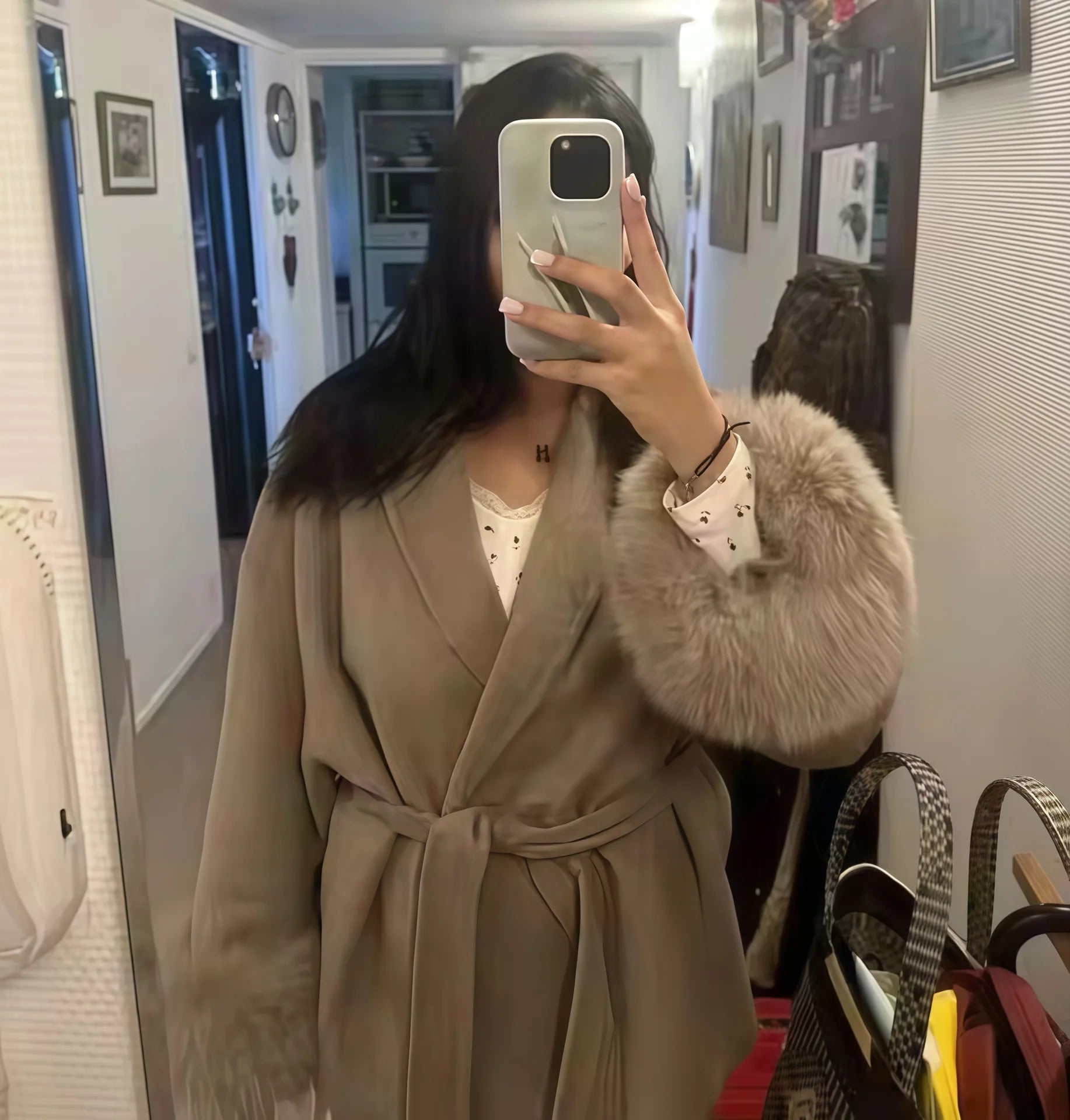 New Autumn And Winter Fashion Casual Temperament Soft Loose Lapel Solid Color Woolen Coat