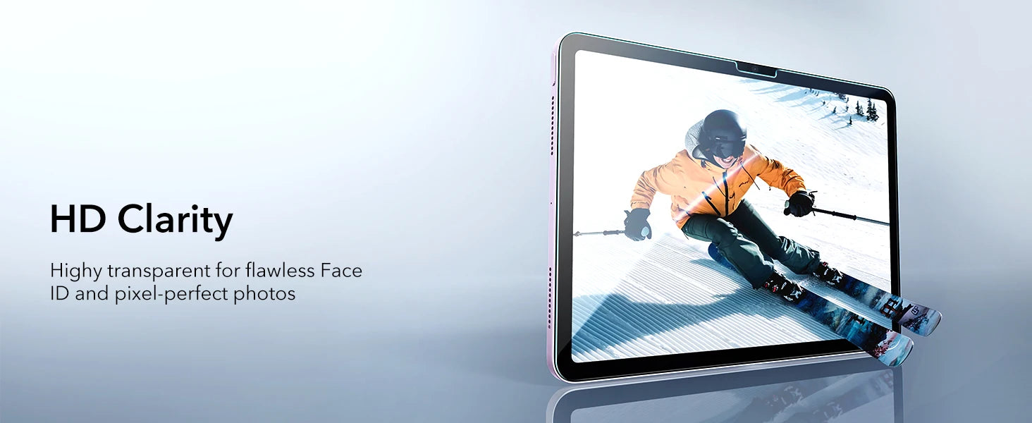 ESR 2 Pack Screen Protector for iPad Pro 11/13 inch 9H Hardness Tempered Glass Film for iPad Air 13/11&Pro 12.9/11&A16&iPad Mini