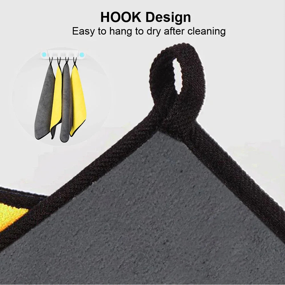 3/5/10Pcs Microfiber Car Wash Towels 30*30CM/30*60cm Double Sided Car Cleaning Drying Cloth for Car Care Kitchen Use