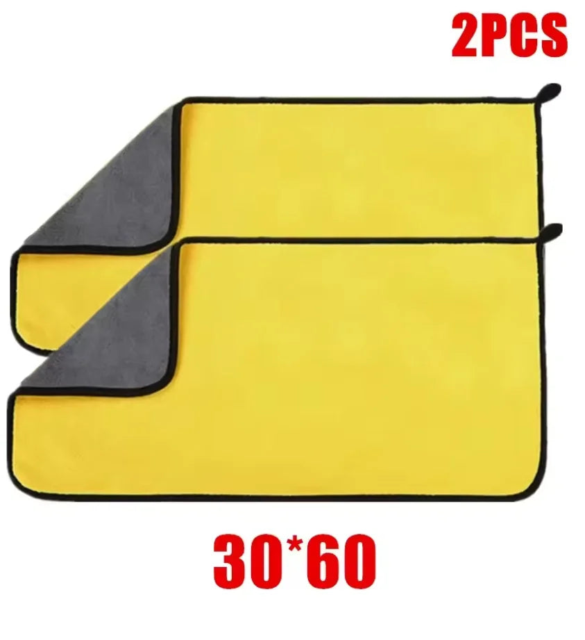 3/5/10Pcs Microfiber Car Wash Towels 30*30CM/30*60cm Double Sided Car Cleaning Drying Cloth for Car Care Kitchen Use