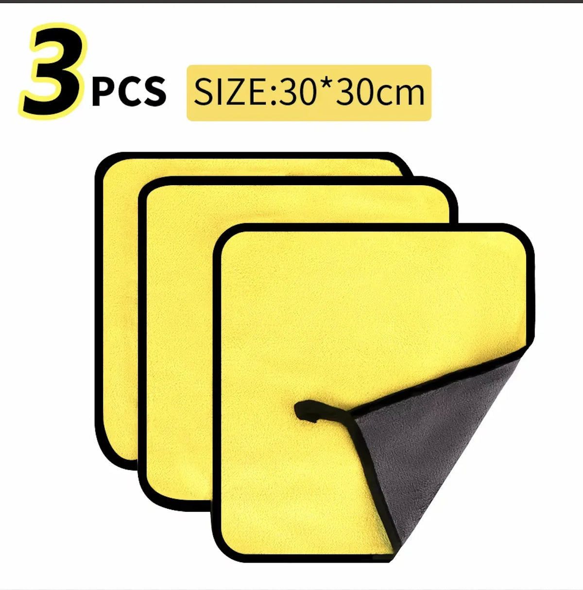 3/5/10Pcs Microfiber Car Wash Towels 30*30CM/30*60cm Double Sided Car Cleaning Drying Cloth for Car Care Kitchen Use