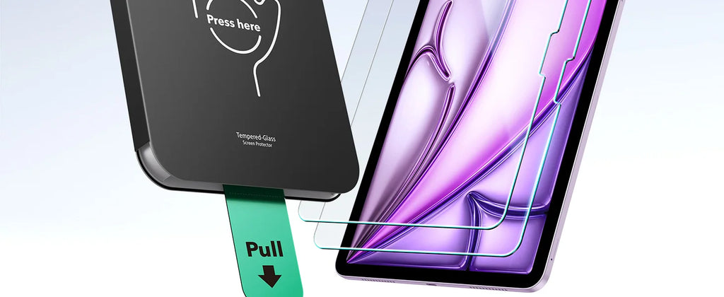 ESR 2 Pack Screen Protector for iPad Pro 11/13 inch 9H Hardness Tempered Glass Film for iPad Air 13/11&Pro 12.9/11&A16&iPad Mini
