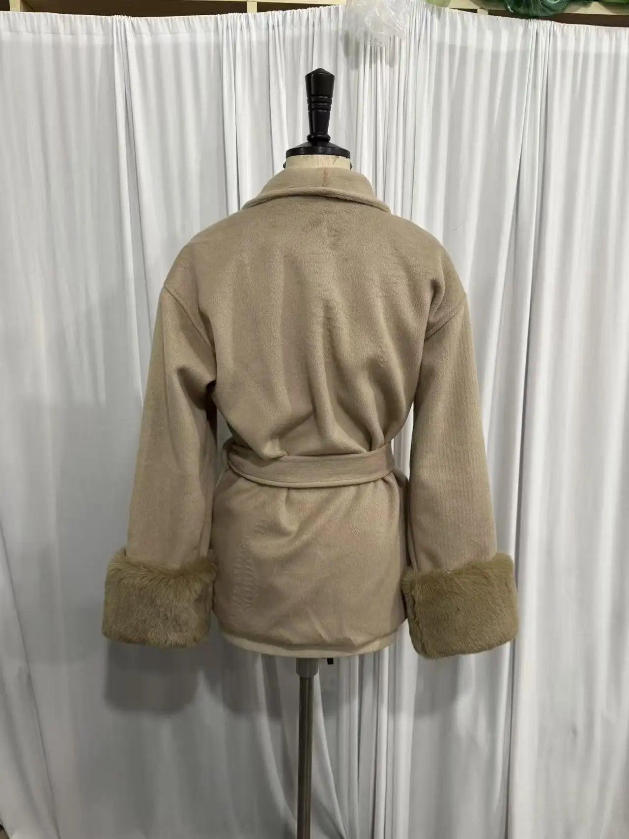 New Autumn And Winter Fashion Casual Temperament Soft Loose Lapel Solid Color Woolen Coat