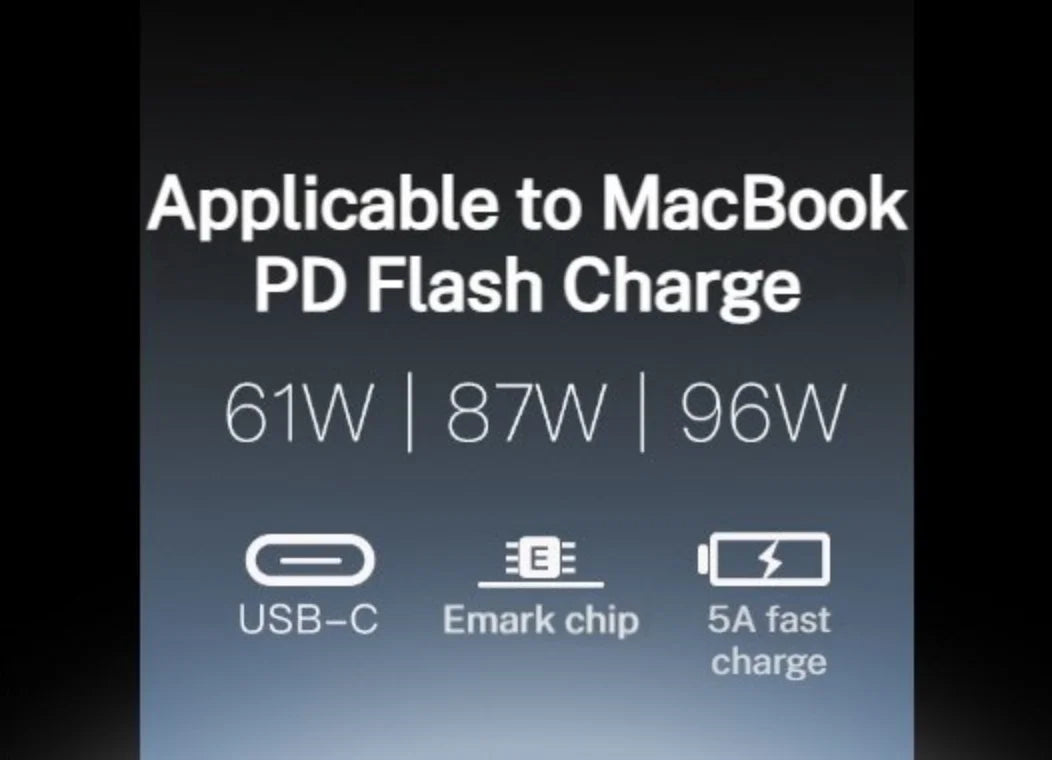 96W MacBook Charger Laptop USB-C Power Adapter For Macbook Pro M1 M2 MacBook Air A2337 A1706 Power Supply Adapter Fast Charger