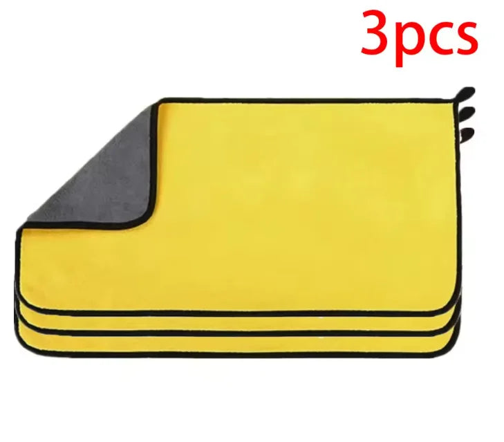 3/5/10Pcs Microfiber Car Wash Towels 30*30CM/30*60cm Double Sided Car Cleaning Drying Cloth for Car Care Kitchen Use