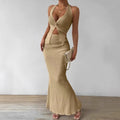 Tuularose White Long Skirt Two Piece Summer Sexy Twist Lace-up Vest Top Tight Long Skirt Set Elegant 2025 Female Long Dress Sets