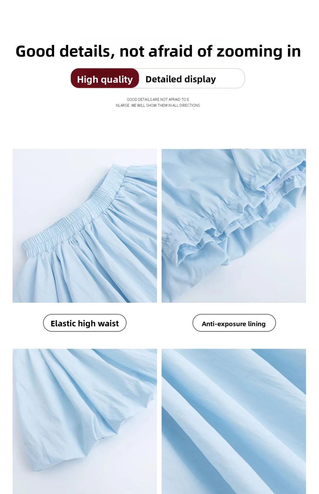 Red Petal Hem Bloom Skirt Women Summer Lightweight High Waist Flattering Fit Anti-Slip Lining Petite A-Line Mini Flowy Skirt