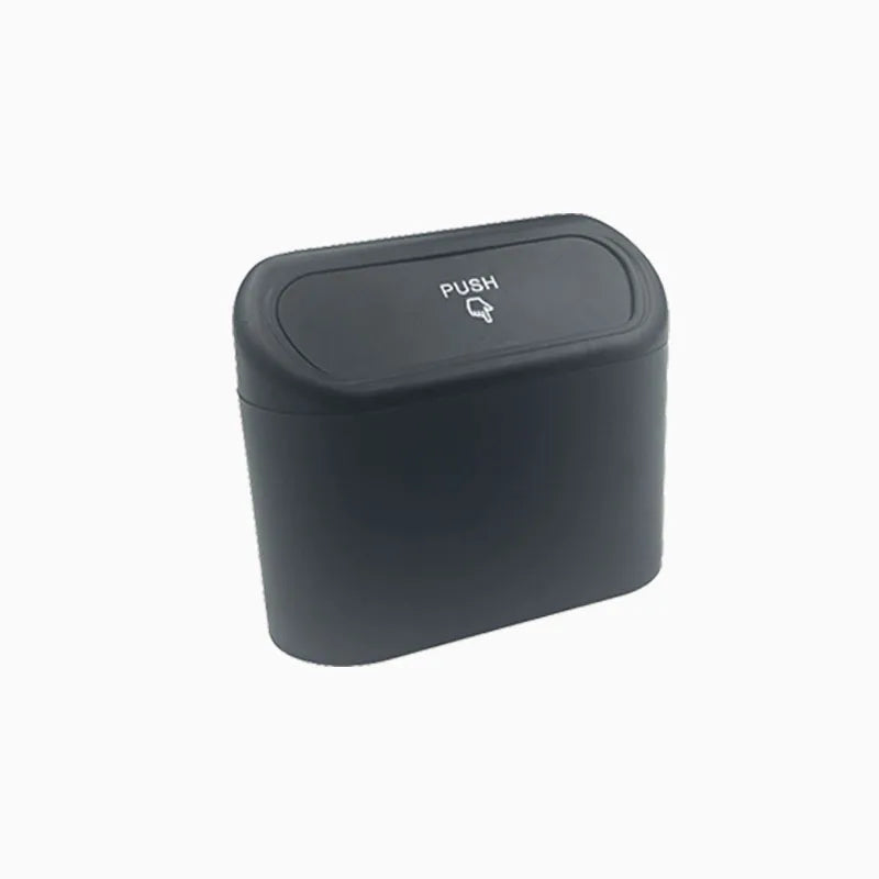 Car Trash Bin Hanging Vehicle Garbage Dust Case Storage Box Plastic Pressing Square Trash Can Type Auto Car Supplies