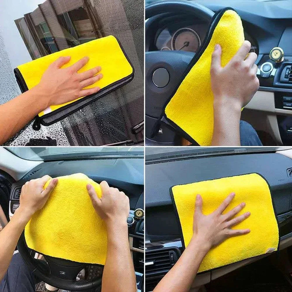 3/5/10Pcs Microfiber Car Wash Towels 30*30CM/30*60cm Double Sided Car Cleaning Drying Cloth for Car Care Kitchen Use