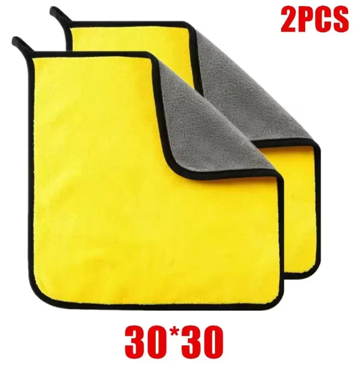 3/5/10Pcs Microfiber Car Wash Towels 30*30CM/30*60cm Double Sided Car Cleaning Drying Cloth for Car Care Kitchen Use