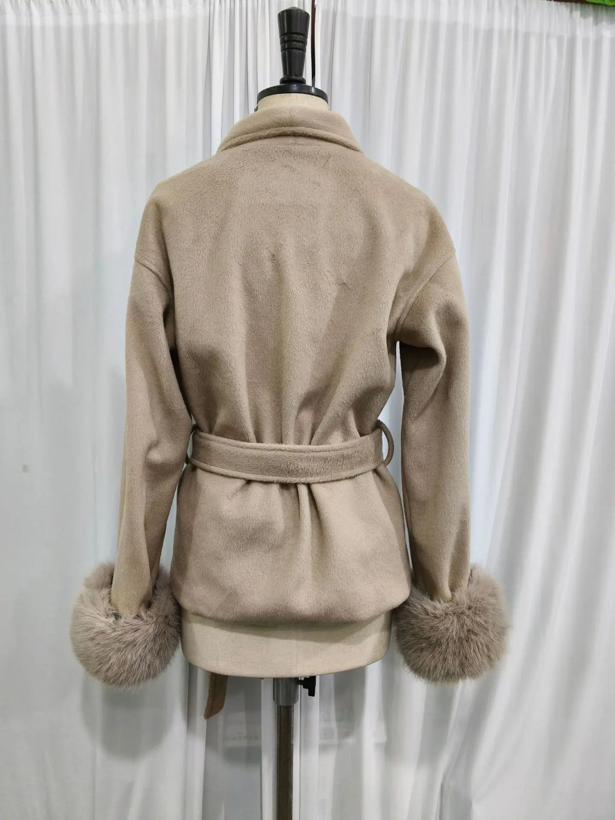 New Autumn And Winter Fashion Casual Temperament Soft Loose Lapel Solid Color Woolen Coat