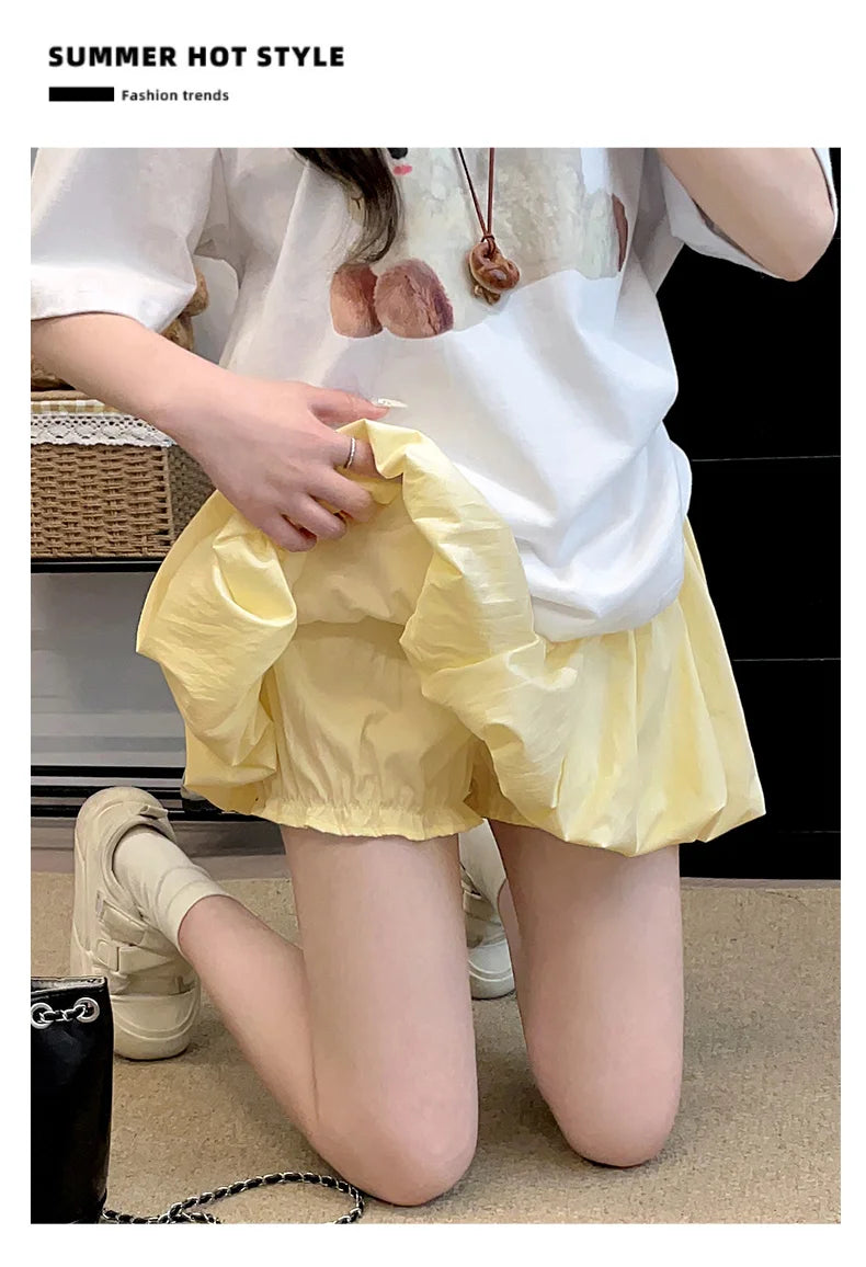 Red Petal Hem Bloom Skirt Women Summer Lightweight High Waist Flattering Fit Anti-Slip Lining Petite A-Line Mini Flowy Skirt