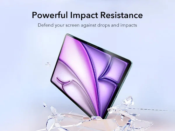 ESR 2 Pack Screen Protector for iPad Pro 11/13 inch 9H Hardness Tempered Glass Film for iPad Air 13/11&Pro 12.9/11&A16&iPad Mini