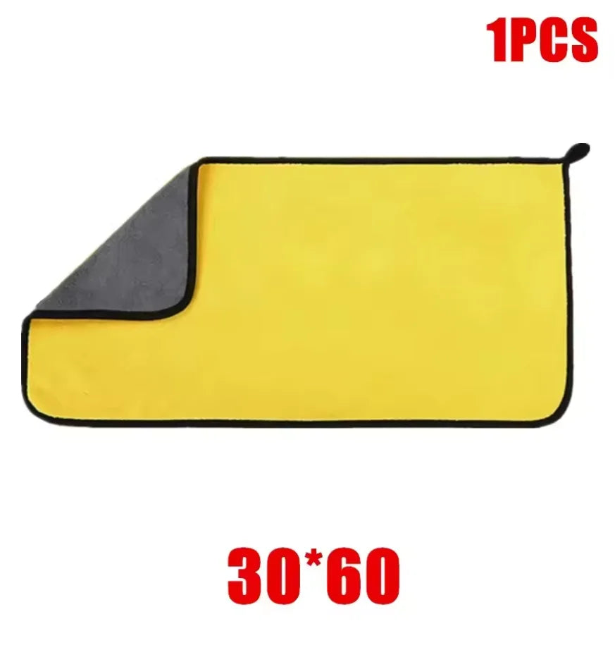 3/5/10Pcs Microfiber Car Wash Towels 30*30CM/30*60cm Double Sided Car Cleaning Drying Cloth for Car Care Kitchen Use