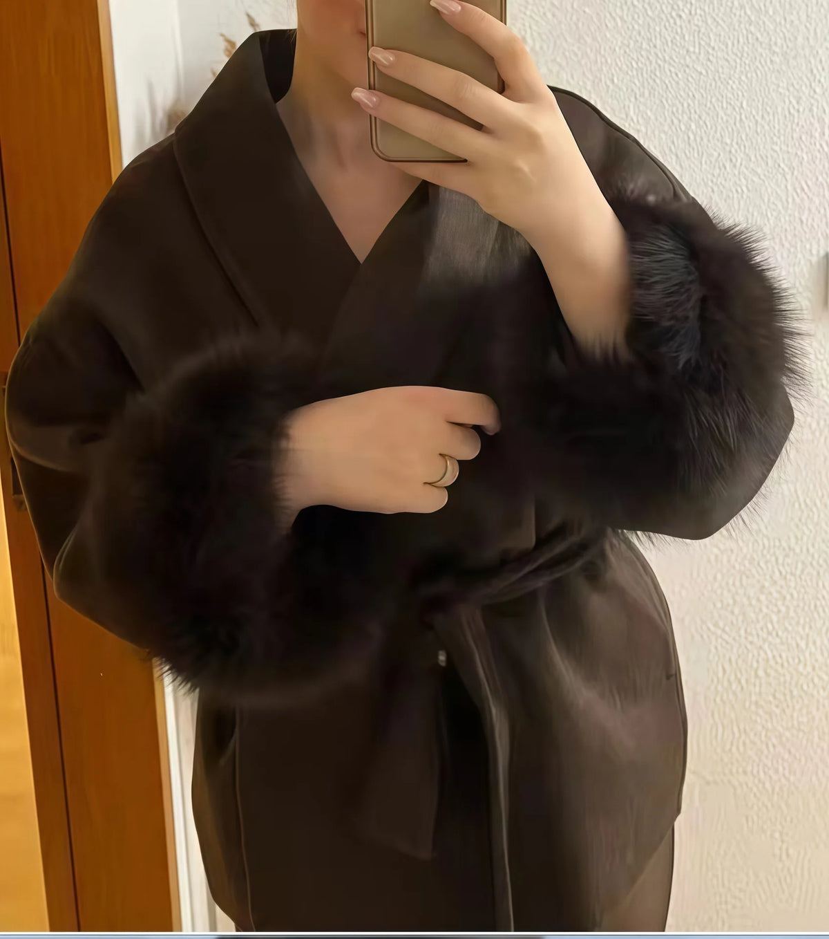 New Autumn And Winter Fashion Casual Temperament Soft Loose Lapel Solid Color Woolen Coat
