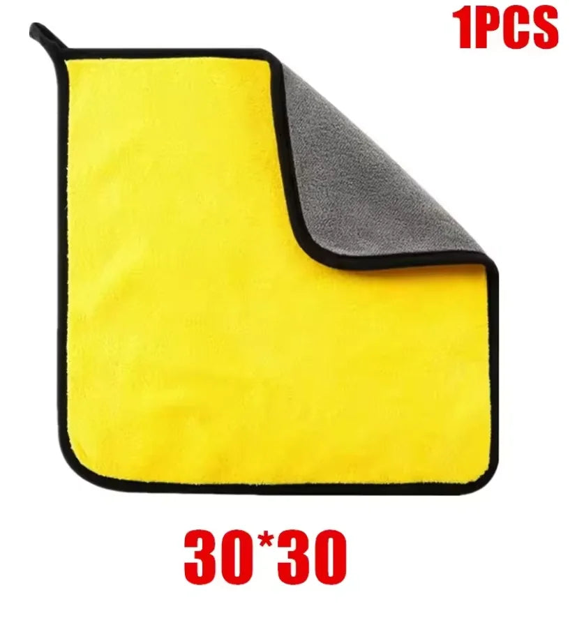 3/5/10Pcs Microfiber Car Wash Towels 30*30CM/30*60cm Double Sided Car Cleaning Drying Cloth for Car Care Kitchen Use